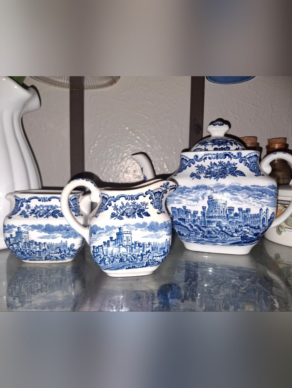 Vintage Blue and White Porcelain Set ENOCH WEDGEWOOD, England